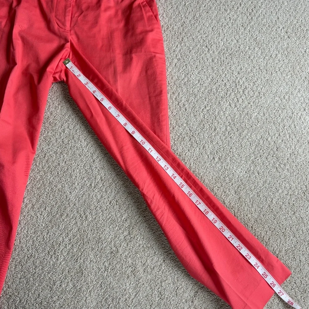 J Crew Cafe Capri chino pants 2 coral